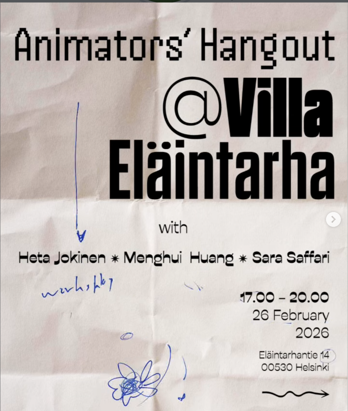 Animators’ Hangout at Villa Eläintarha